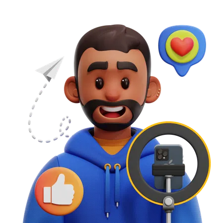 MALE INFLUENCER  3D Icon