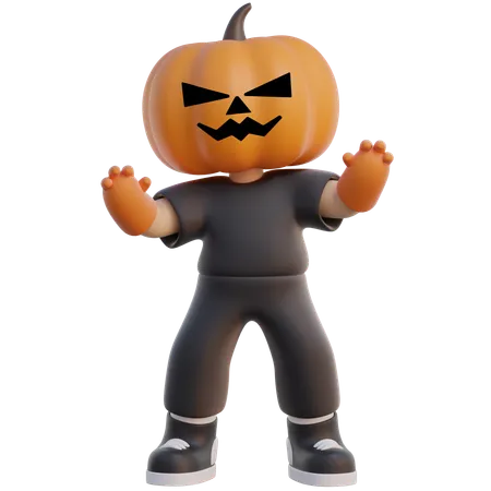 Male Jack O Lantern  3D Illustration