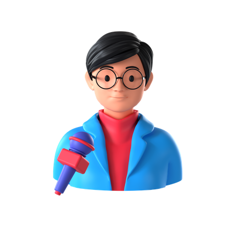 Male Journalist  3D Icon