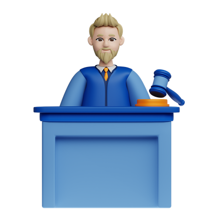 Male Judge  3D Icon