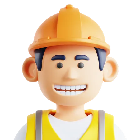 Male Labour Avatar  3D Icon