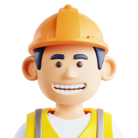 Male Labour Avatar  3D Icon