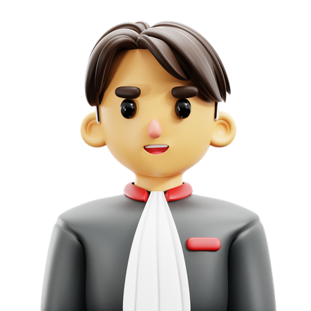 Male Lawyer  3D Icon