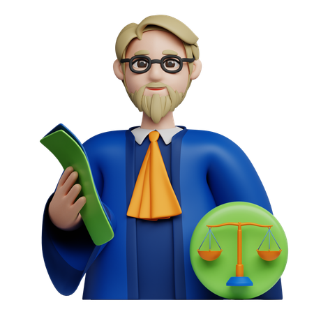 Male Lawyer  3D Icon