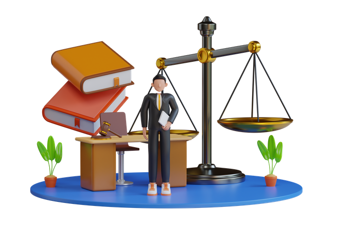 Male lawyer  3D Icon