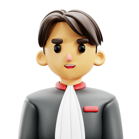 Male Lawyer  3D Icon
