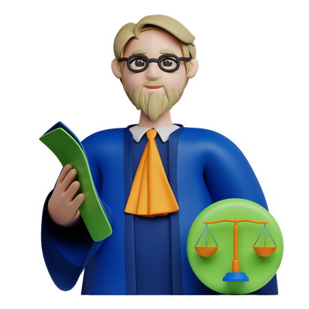 Male Lawyer  3D Icon
