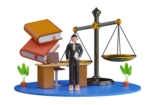 Male lawyer  3D Illustration