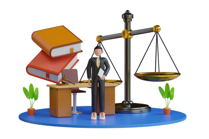 3 D Illustration Of Male Lawyer Or Judge Counselor Concepts Of Law Advice Legal Services Business Lawyer 3 D Illustration 3D Illustration