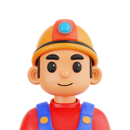 Male Miner  3D Icon