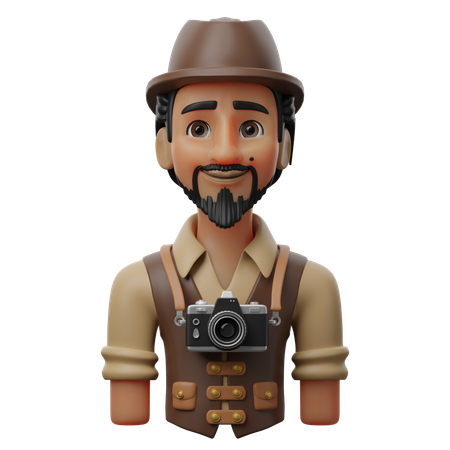 Male Photographer  3D Icon