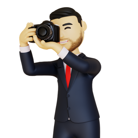 Male Photographer  3D Illustration