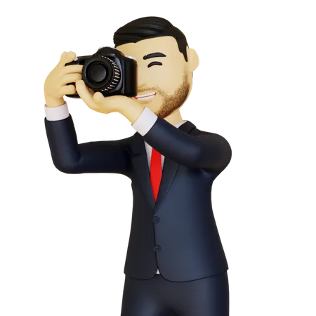 Male Photographer  3D Illustration