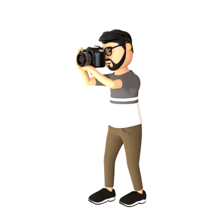 Male photographer  3D Illustration