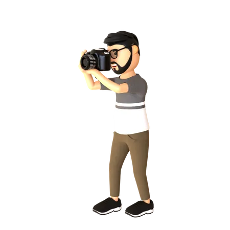 Male photographer 3D Illustration