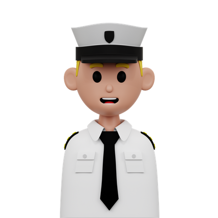 Male Pilot  3D Icon