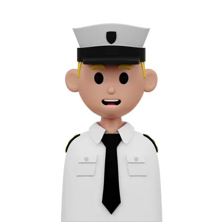 Male Pilot  3D Icon