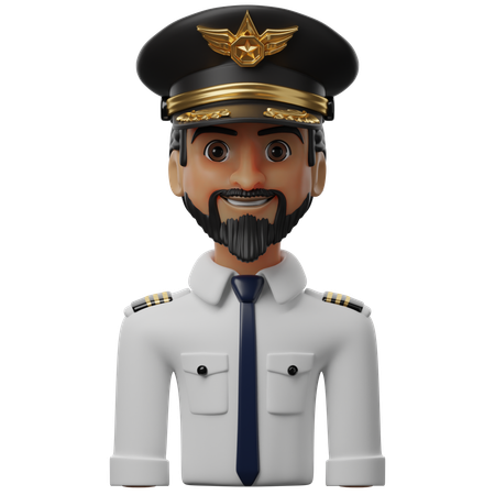 Male Pilot  3D Icon