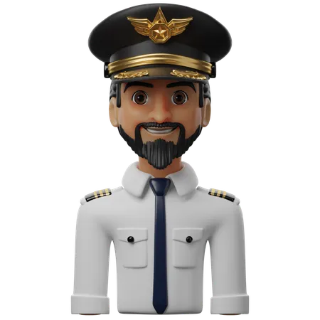 Male Pilot  3D Icon