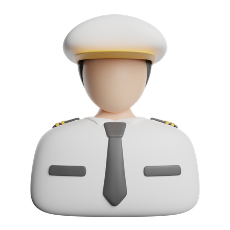 Male Pilot  3D Icon