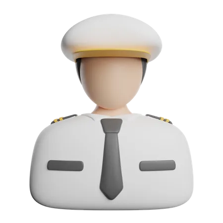 Male Pilot  3D Icon