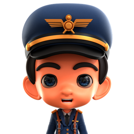 Male Pilot  3D Icon