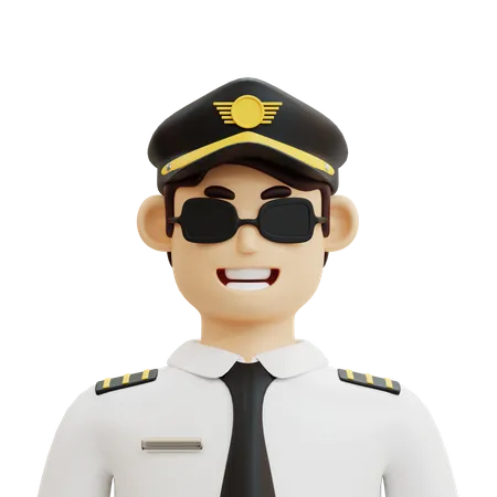 Male Pilot  3D Icon