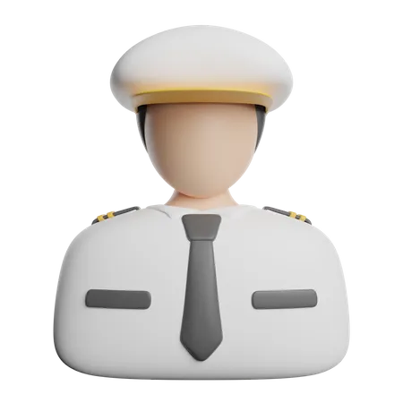 Male Pilot 3D Icon