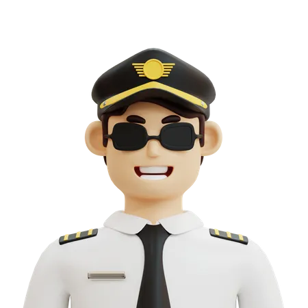 Male Pilot Character 3D Icon