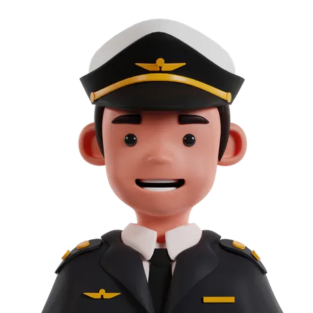 Male Pilot  3D Icon