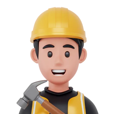 Male Plumber  3D Icon