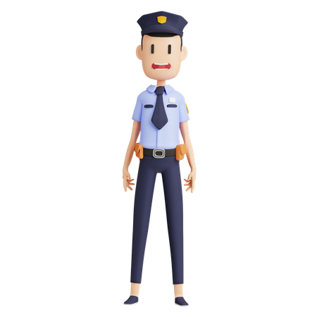 Male Police  3D Icon