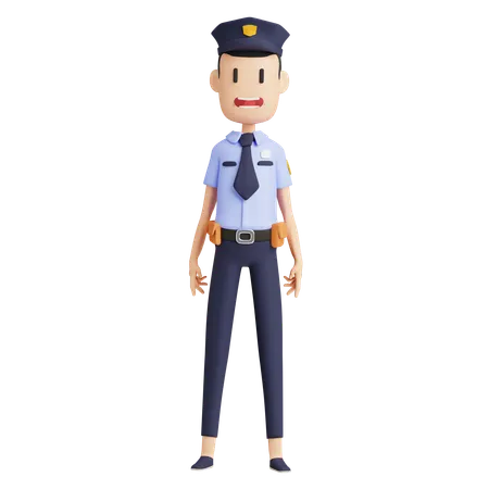 Male Police  3D Icon