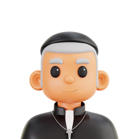 Male Priest  3D Icon