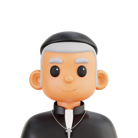 Male Priest  3D Icon