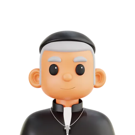 Male Priest  3D Icon