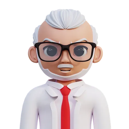 Male Professor  3D Icon