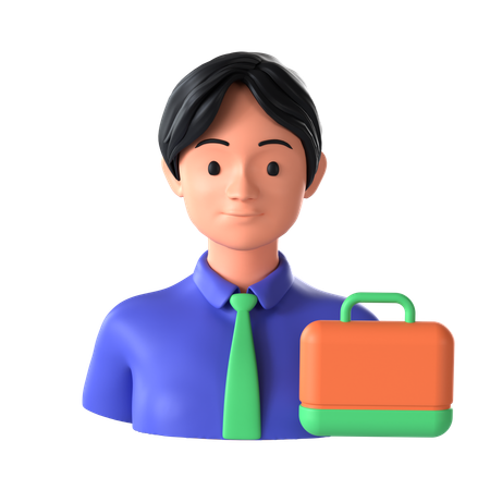 Male Project Manager  3D Icon