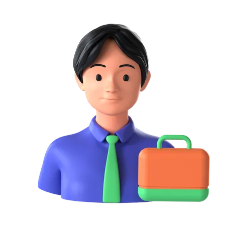 Male Project Manager  3D Icon