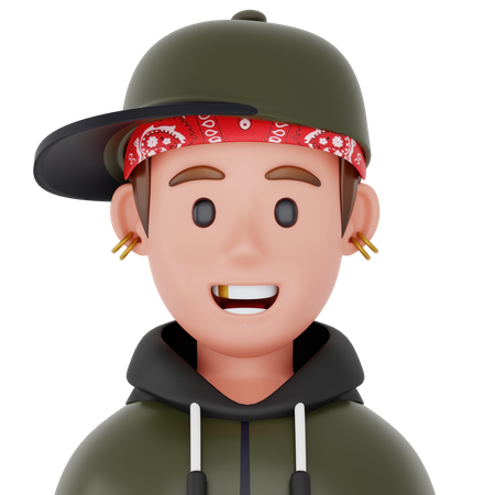 Male Rapper  3D Icon