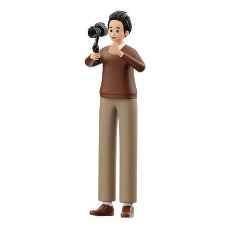 Male Recorder  3D Illustration