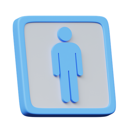 Male Restroom  3D Icon