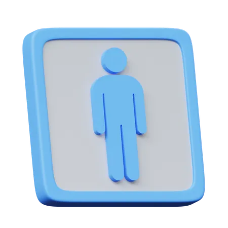 Male Restroom  3D Icon