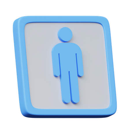 Male Restroom  3D Icon