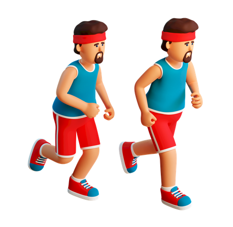 Male runner  3D Illustration