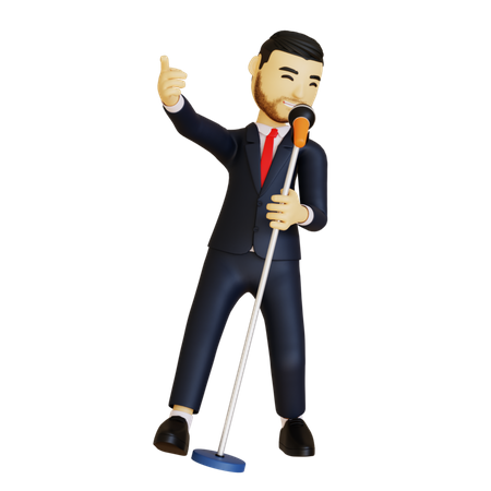 Male Singer  3D Icon
