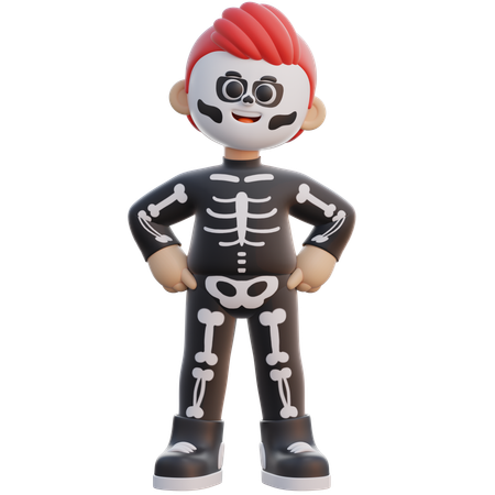 Male Skeleton Costume  3D Icon