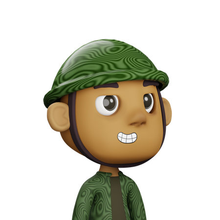 Male Soldier  3D Icon