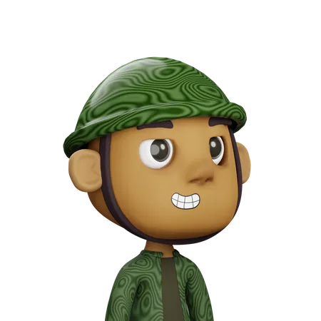 Male Soldier  3D Icon