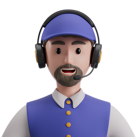 Male Speaker  3D Icon